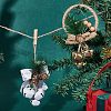 Gorgecraft 2Pcs 2 Styles Christmas Bell Pendant Decorations HJEW-GF0001-34-7