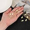 Oval Ion Plating(IP) 304 Stainless Steel Stamping Blank Tag Charms LS-STAS-L159-07G-4