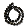 Natural Golden Sheen Obsidian Beads Strands G-Z119-A10-03-4