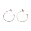 Non-Tarnish 304 Stainless Steel C-shape Stud Earrings STAS-P302-09P-1