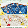 Locking Stitch Markers and Beaded Link Knitting Row Counter Chains HJEW-AB00546-4