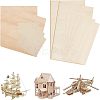 12Pcs 4 Style Basswood Veneer Pieces DIY-OC0009-19-1