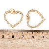 Brass Pave Clear Cubic Zirconia Pendants KK-F919-40A-G-3