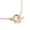 Rotated Hourglass Flat Round Alloy Pendant Necklaces for Women NJEW-G131-01D-3