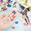 SUPERFINDINGS 720Pcs 9 Colors Opaque Acrylic Linking Rings SACR-FH0001-07-3