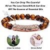 2Pcs 2 Style Dyed & Heated Natural Tiger Eye & Gemstone Stretch Bracelets Set BJEW-SW00092-3