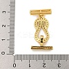 Rack Plating Brass Micro Pave Clear Cubic Zirconia Hook Clasps KK-F876-15G-3