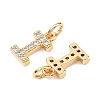 SHEGRACE Brass Micro Pave Clear Cubic Zirconia Pendants XGRQ29104-394G-I-2