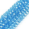 Electroplate Transparent Glass Beads Strands LS-EGLA-A035-T6mm-A08-1