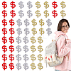 60Pcs 3 Colors Dollar Sign Computerized Embroidery Cloth Self Adhesive Patches PATC-FH0001-30-1