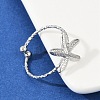 304 Stainless Steel Open Cuff Rings LS-RJEW-D306-02P-1