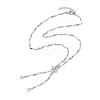 2Pcs 2 Colors Ion Plating(IP) 304 Stainless Steel Slider Necklace Makings AJEW-JB01268-2
