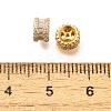 925 Sterling Silver Micro Pave Clear Cubic Zirconia Beads STER-B006-18G-2
