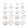 150Pcs 5 Styles 316 Surgical Stainless Steel Lace Edge Bezel Cups STAS-CD0001-09-2