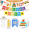2 Sets 2 Styles Welcome Come Back & School Supplies Paper Banners DIY-CP0009-68-2