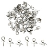 45Pcs 3 Styles Stainless Steel Cup Pearl Peg Bails Pin Pendants STAS-YW0003-09-1