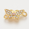 Alloy Rhinestone Links connectors LS-X-ALRI-S170-02G-1