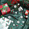160Pcs 4 Styles Christmas Theme Opaque Resin Cabochons RESI-SC0005-80A-4
