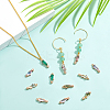 12Pcs 6 Colors Rack Plating Brass Micro Pave Clear Cubic Zirconia Pendants KK-GA0001-07-4