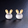 SHEGRACE Cute Design 925 Sterling Silver Bunny Ear Studs JE261A-2