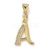 Brass Micro Pave Cubic Zirconia Pendants KK-M319-02G-A-1