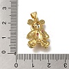 Rack Plating Brass Micro Pave Clear Cubic Zirconia Pendants KK-G500-26G-3