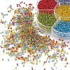 7 Colors Glass Round Seed Beads SEED-YW0001-24A-01-6