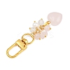 Natural Rose Quartz Pendant Decorations HJEW-JM04150-01-4