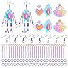DIY Filigree Dangle Earring Making Kits DIY-UN0003-42-1