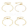 8Pcs 4 Styles Brass Chain Bracelets Making AJEW-TAC00067-1
