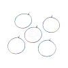 Ion Plating(IP) 316 Surgical Stainless Steel Hoop Earrings Findings STAS-F149-32M-A-1