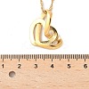 304 Stainless Steel Pendant Necklaces for Women NJEW-U040-02A-G-5
