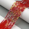 Transparent Gradient Color Glass Beads Strands GLAA-H021-01A-30-4