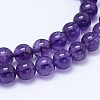 Natural Amethyst Round Bead Strands G-M212-4mm-02B-1