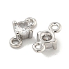 Rack Plating Brass Pave Clear Cubic Zirconia Links KKB-L215-047B-P-2