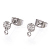 Non-Tarnish 304 Stainless Steel Stud Earring Findings STAS-E192-01P-02-1