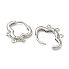 SHEGRACE Brass Hoop Earrings Findings XGR0156P-93P-2