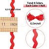 4 Strands 4 Colors Polyester Wave Bending Fringe Trim OCOR-GF0002-43C-2