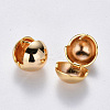 Brass Ball Clip-on Earrings X-KK-T049-22G-NF-2