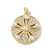 Brass Micro Pave Clear Cubic Zirconia Pendants KK-Q813-06B-G-1