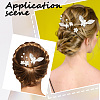 Alloy with Plastic Beads Hair Sticks for Women Girls OHAR-WH20010-08P-4