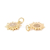 Brass Micro Pave Clear Cubic Zirconia Pendants ZIRC-P098-08G-2