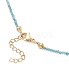 2Pcs 2 Colors Handmade Foil Lampwork Fish & Natural Apatite & Rhodonite Faceted Round Beaded Necklaces for Women NJEW-JN05536-6