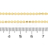Brass Rondelle Link Chain Necklaces for Women NJEW-K282-04G-5