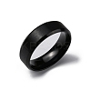 PVD Vacuum Plating Matte Style 304 Stainless Steel Wide Band Finger Rings for Women Men RJEW-WH0009-14B-EB-1