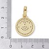 Brass Micro Pave Cubic Zirconia Pendants ZIRC-NH0001-01G-03-3
