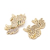 Brass Micro Pave Cubic Zirconia Pendants KK-E108-24G-2