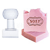 Clear Acrylic Soap Stamps with Small Handles DIY-WH0444-008-1