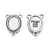Tibetan Style Alloy Cabochon Connectors Settings TIBEP-T010-07AS-1