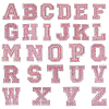 26Pcs Letter A~Z Glitter Powder with Paillette Sew on Cloth Patches PATC-MA0001-54A-1